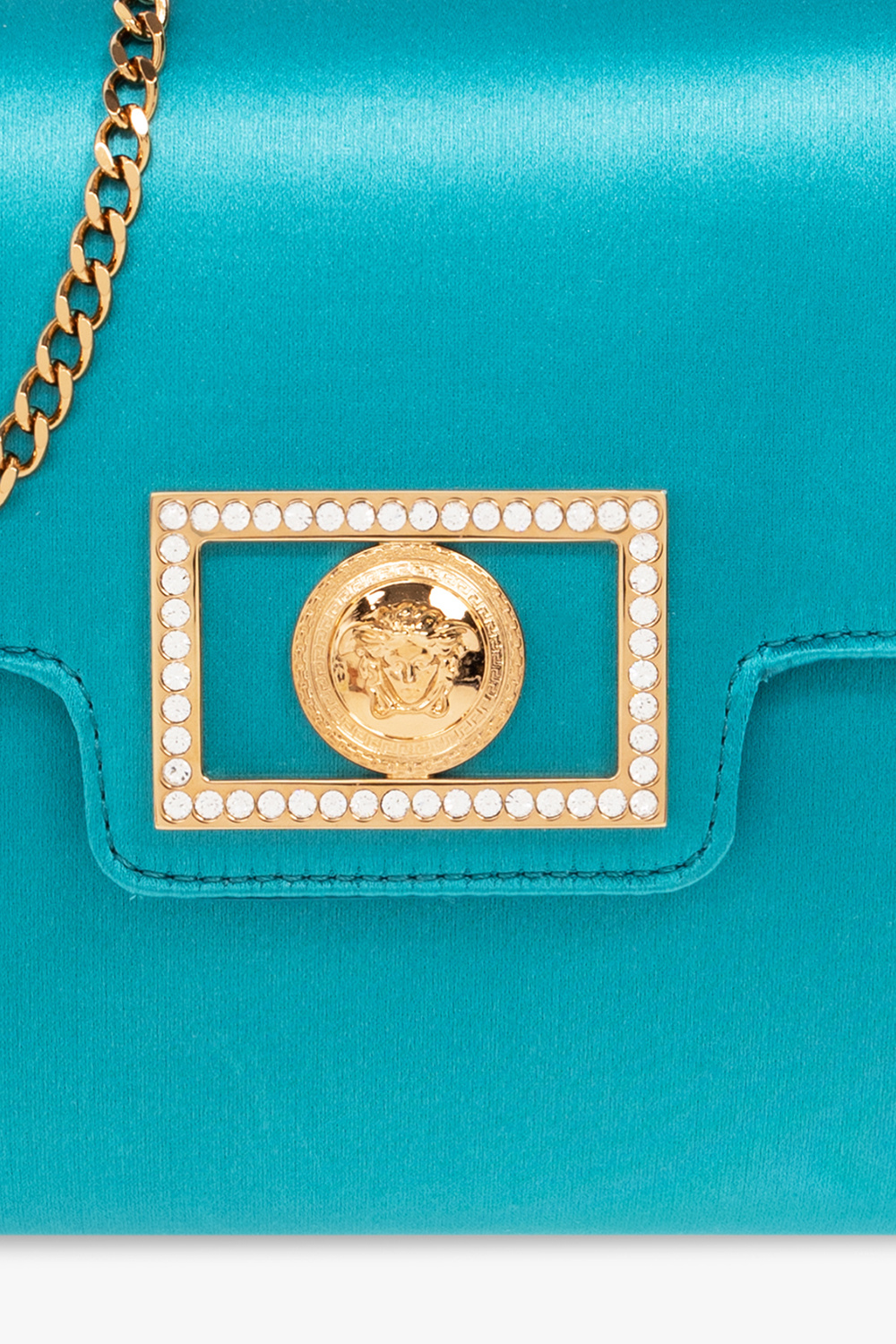 【関税&送料込】Versace Mini The Jellyfish Bag Versace La Medusa crystal-embellished Mini Bag | Silver